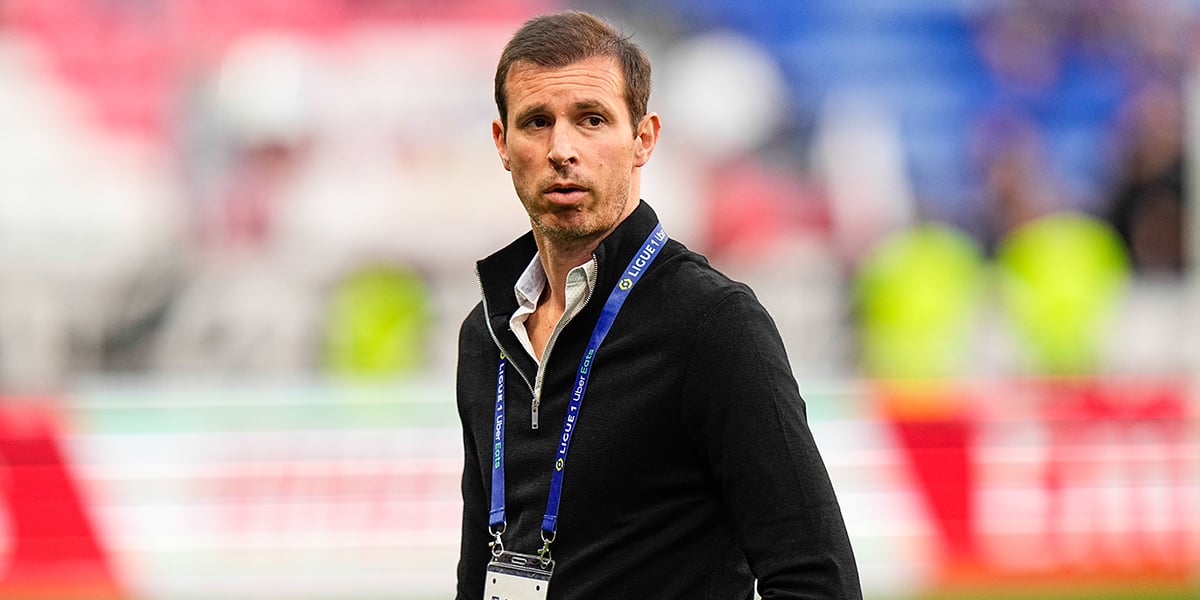 Grégory Lorenzi lors de Lyon-Brest au Groupama Stadium à Lyon, en avril.