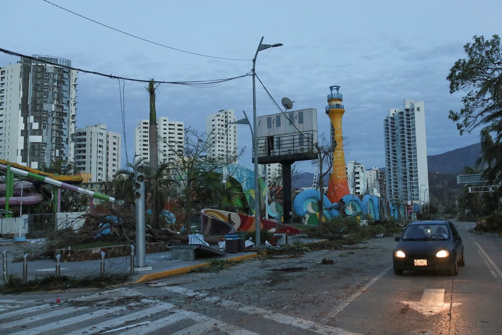 Acapulco apres le passage de l'ouragan otis