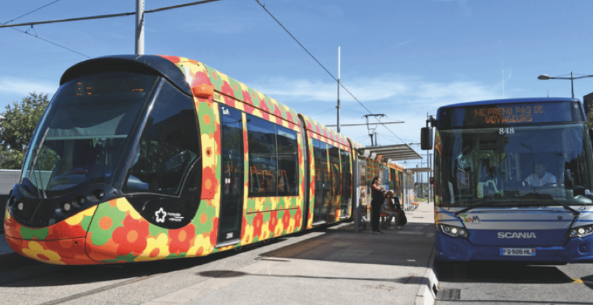 Le projet de SERM Montpellier Méditerranée met l'accent sur l'intermodalité, avec du transport routier urbain et interurbain, du ferroviaire et des déplacements doux.