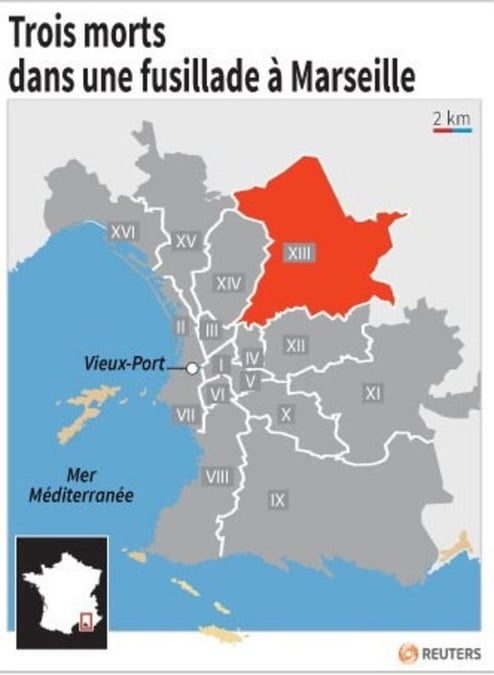Trois morts dans une fusillade a marseille