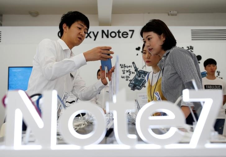 Reprise des ventes du galaxy note 7 de samsung en coree du sud le 28 septembre