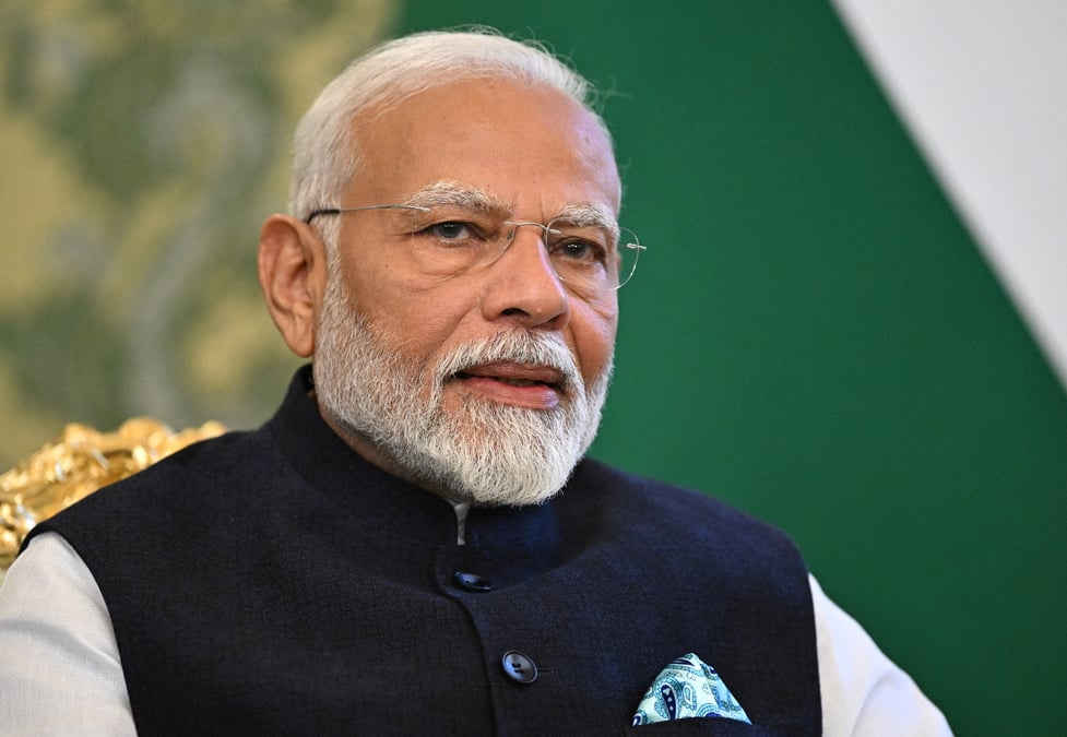 Le premier ministre indien narendra modi lors d'une reunion au kremlin a moscou