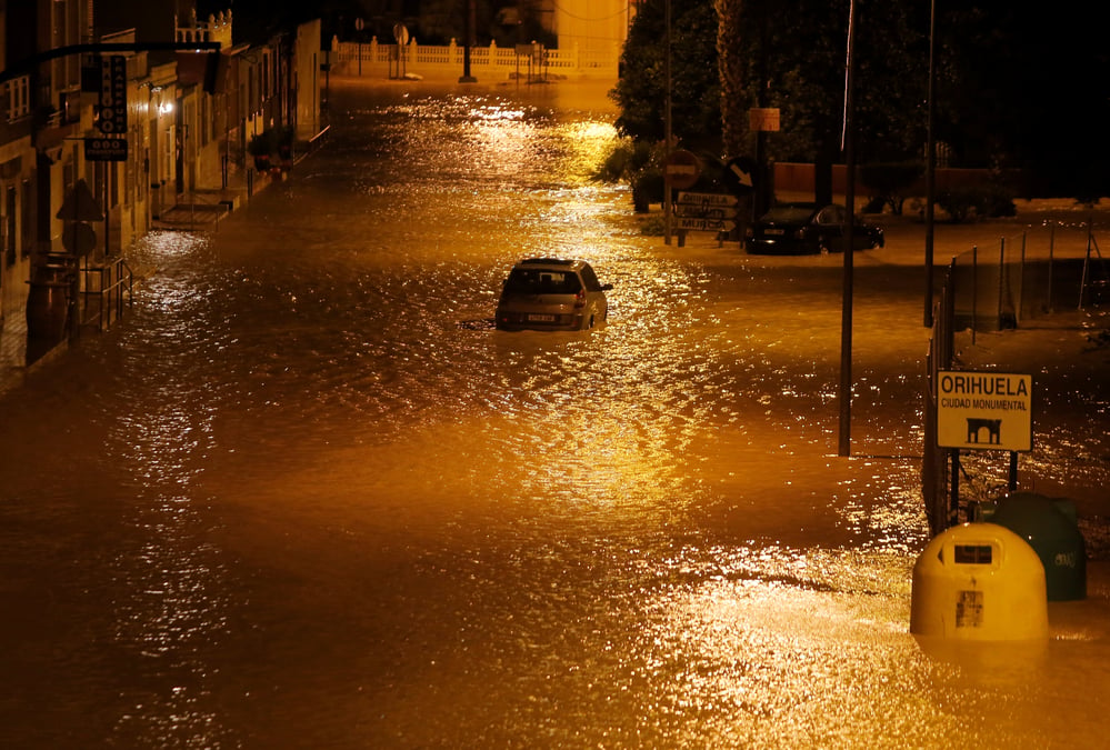 Le sud-est de l'espagne noye par des pluies torrentielles