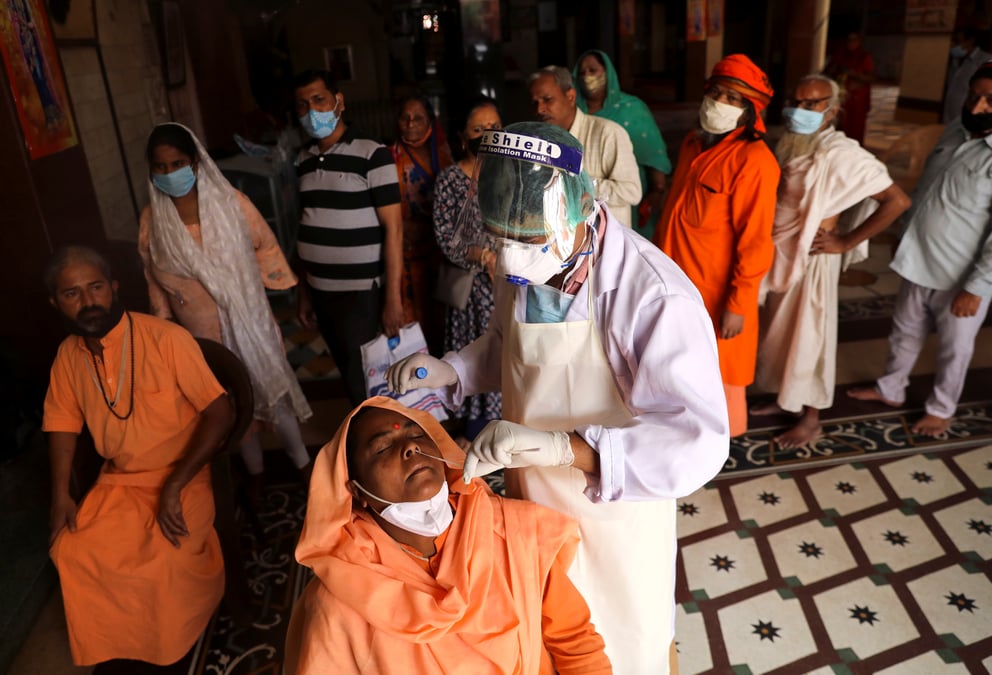 Coronavirus: les contaminations en inde au plus haut depuis six mois