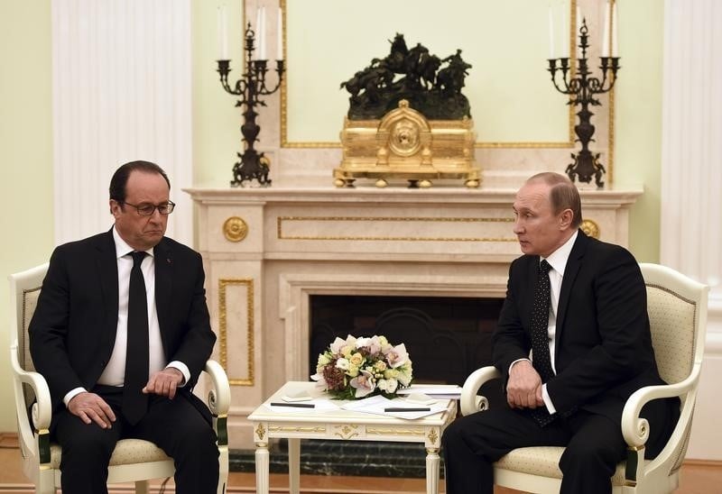 La france et la russie s'accordent pour partager des informations en syrie
