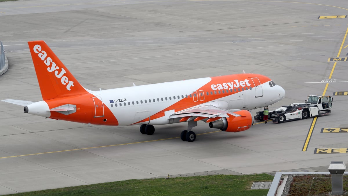 Un airbus a319-112 de la compagnie aerienne easy jet
