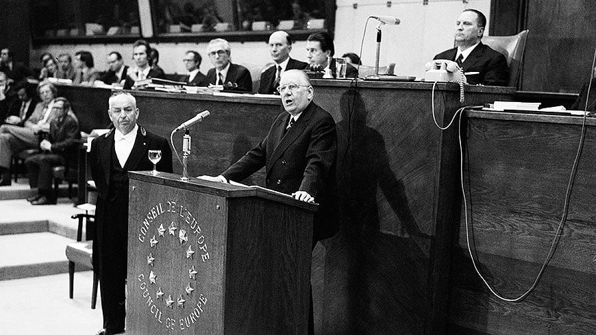 Président du Sénat de 1968 à 1992, Alain Poher a joué le chef d'Etat par intérim en 1969 et en 1974.