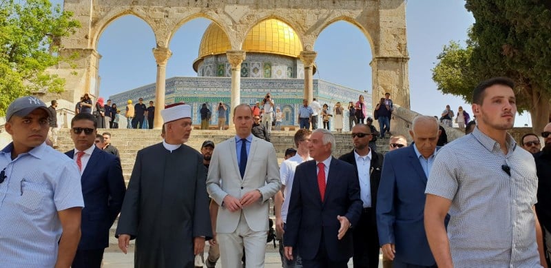 Le prince william se rend sur les lieux saints de jerusalem