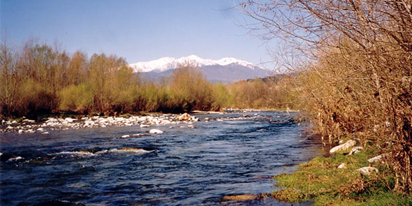 Le fleuve côtier du Tech, à Céret, dans les Pyrénées-Orientales