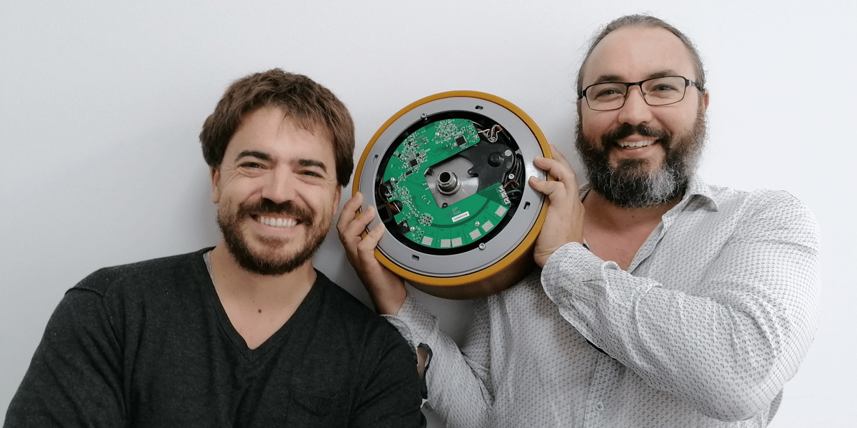 Florian Gardes et Antoine Juan, concepteurs de cette roue qui sait tout faire ou presque et fondateurs d'ez-Wheel.