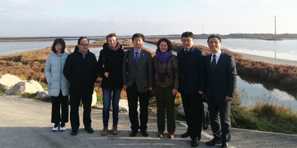 La délégation chinoise de Yancheng accueillie à Sète par l'entreprise héraultaise Biotope