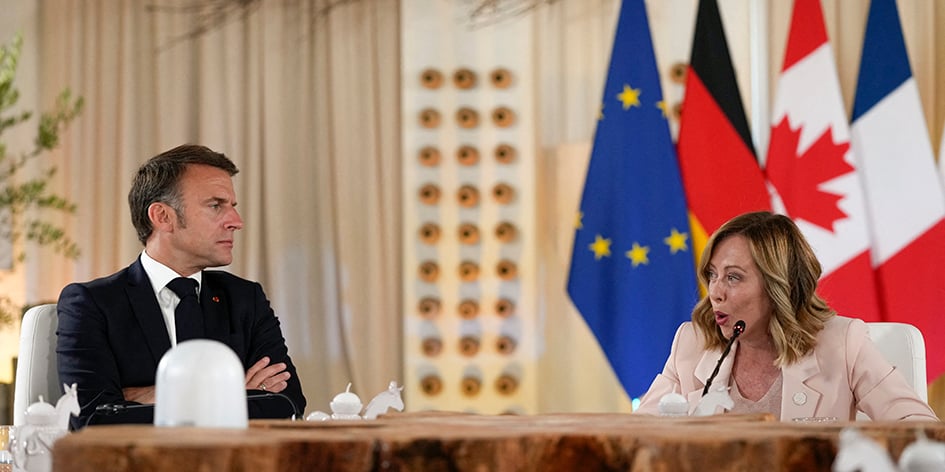 Emmanuel Macron et Giorgia Meloni