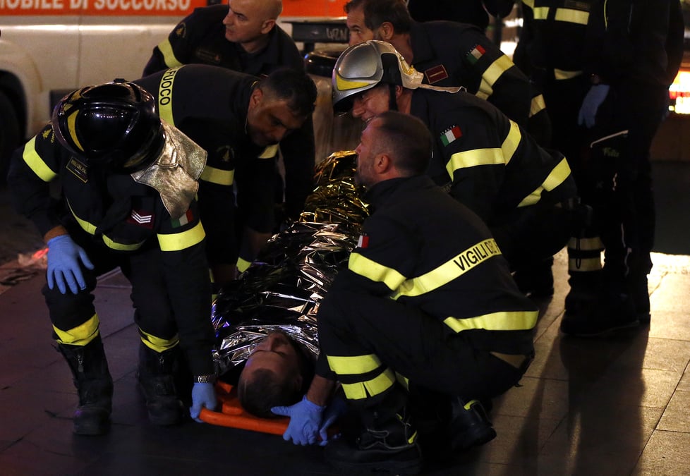 L'effondrement d'un escalator fait au moins 20 blesses a rome
