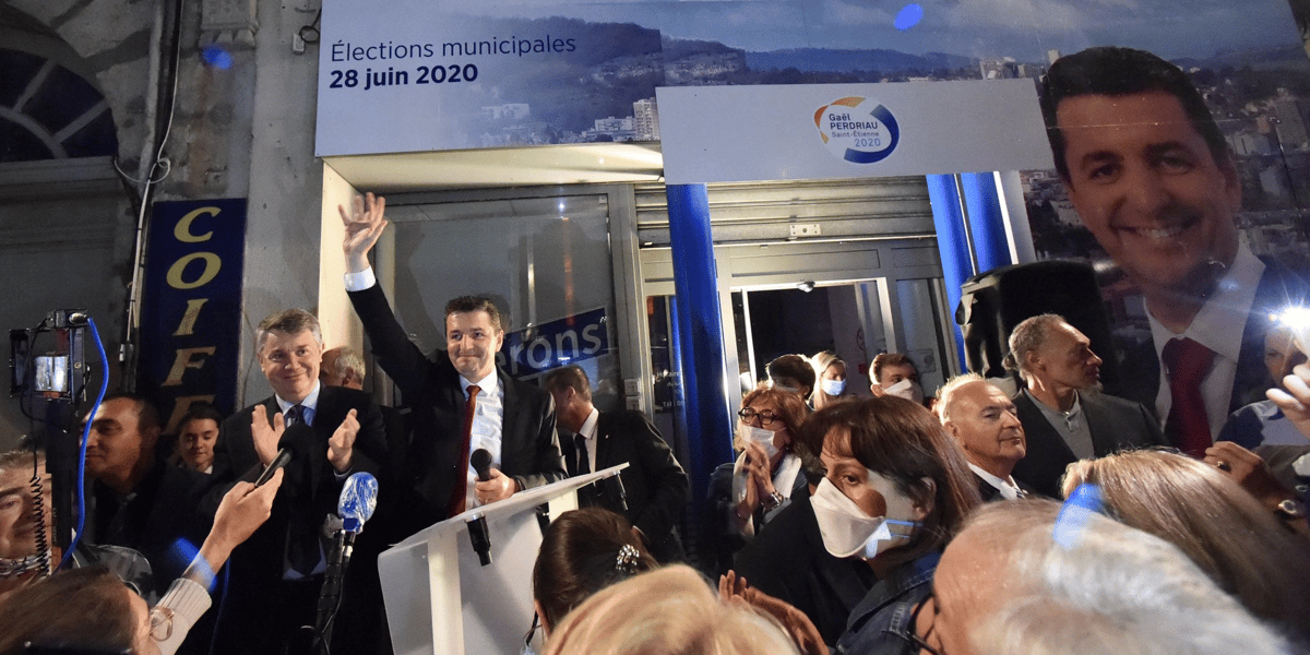 Gaël Perdriau au soir de sa réélection à la mairie de Saint-Etienne