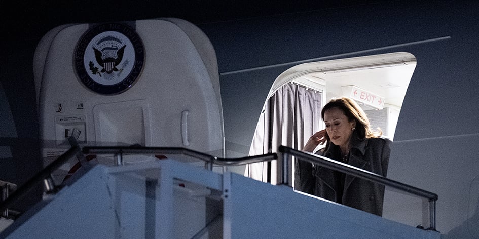 La démocrate Kamala Harris est arrivée vendredi 1er novembre à Milwaukee, dans le Wisconsin.