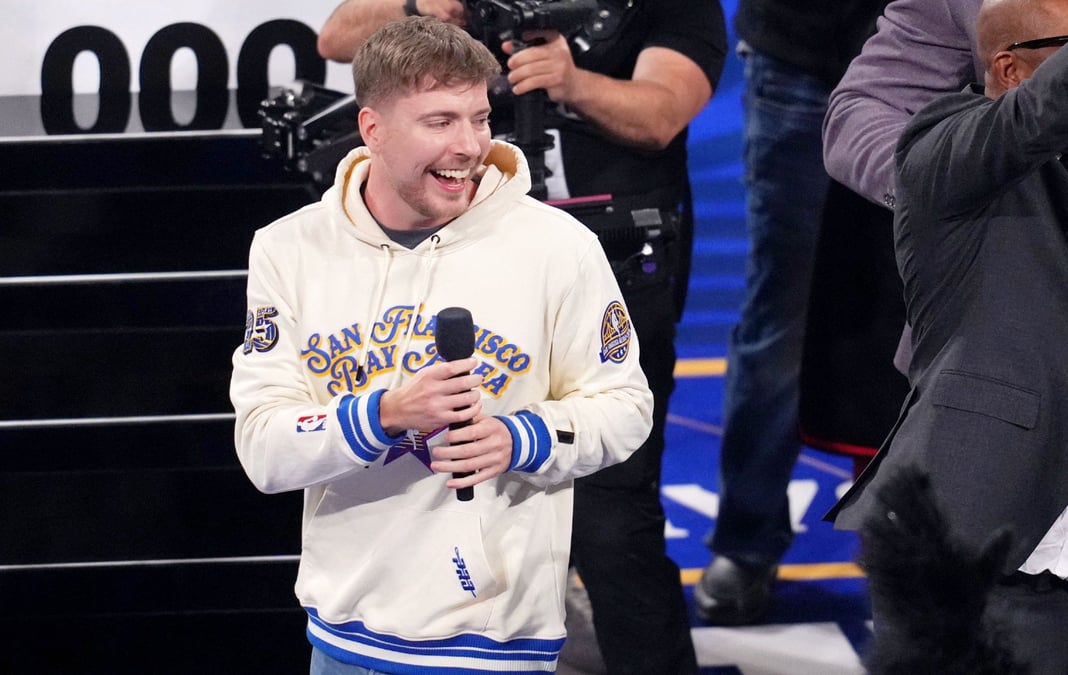 MrBeast lors du NBA All Star Game à San Francisco le 16 février dernier.