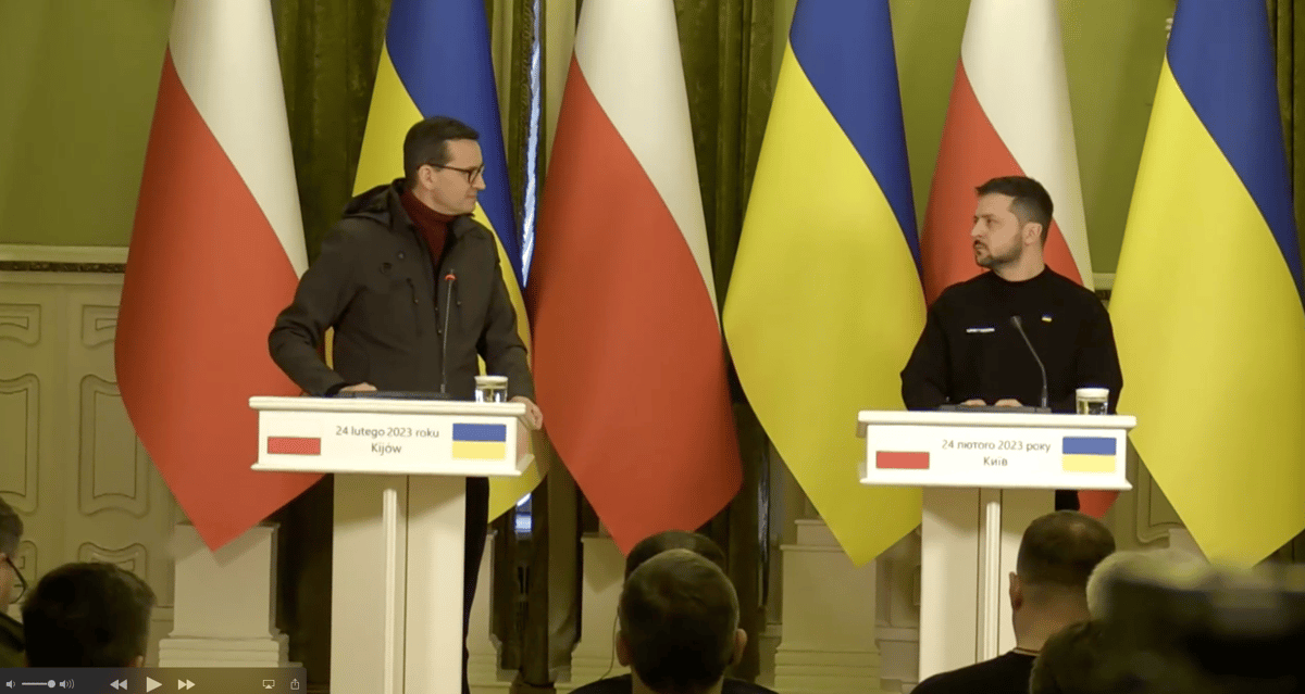 Morawiecki, Zelensky, 24 février 2023