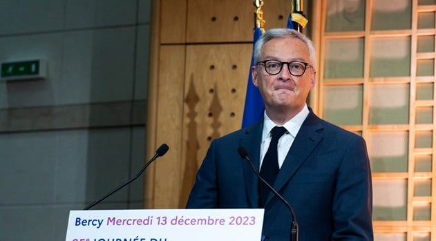 Le ministre de l'Economie Bruno Le Maire à Bercy ce mercredi 13 décembre.