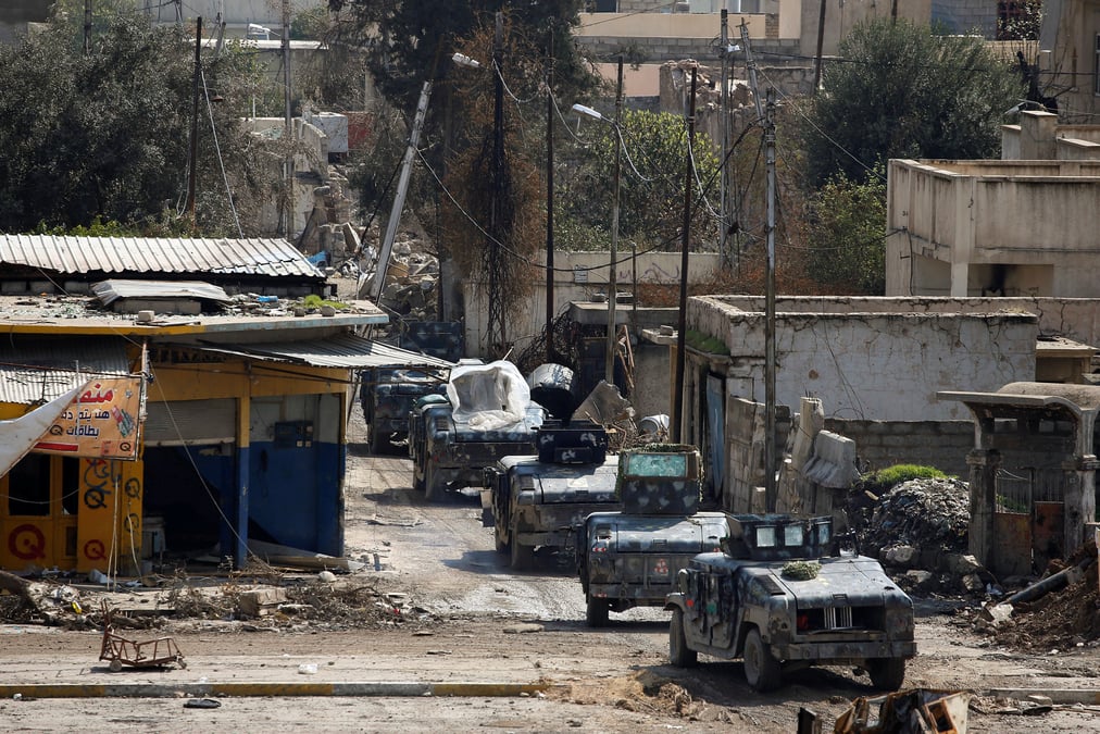 La lente progression des forces irakiennes a mossoul-ouest