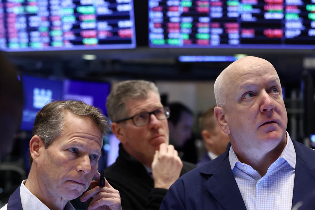 Des traders a la bourse de new york (nyse)