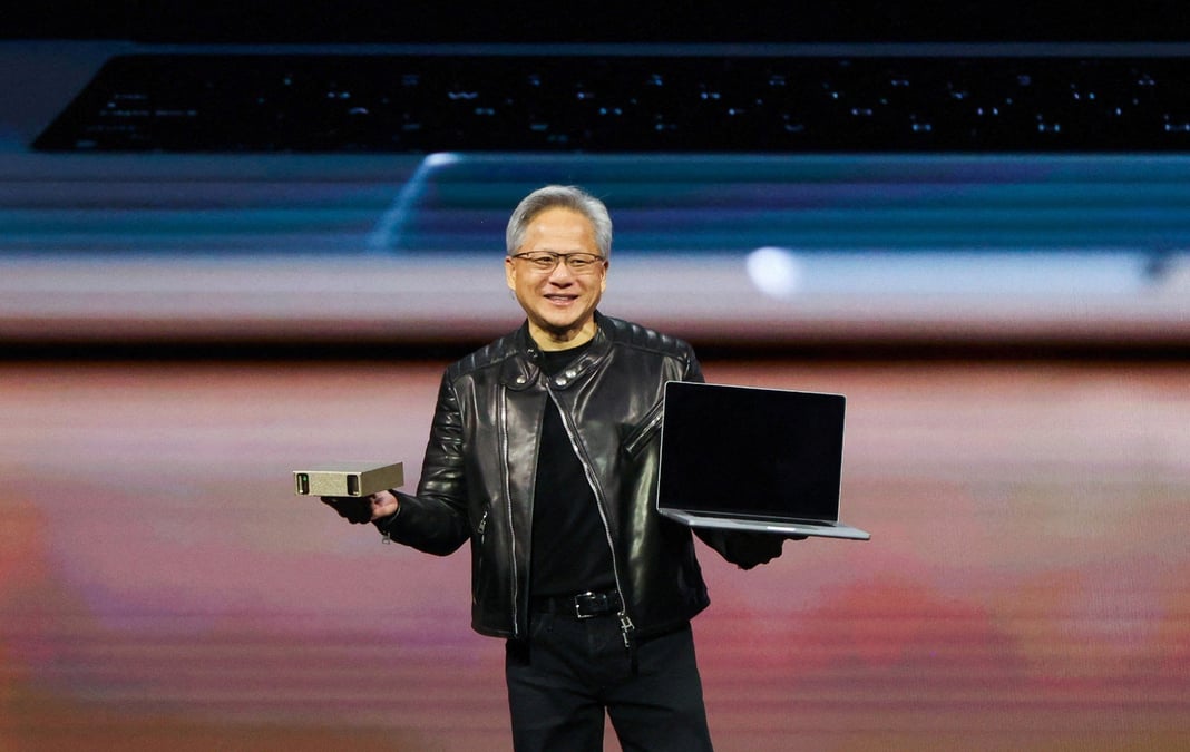 Le PDG de Nvidia Jensen Huang lors du GTC 2025 le 18 mars dernier.