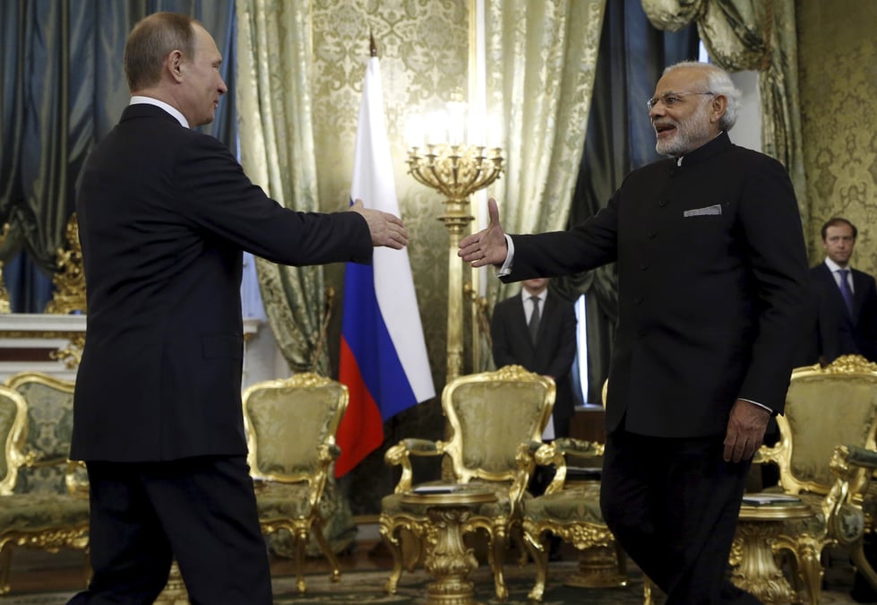 Accords dans l'energie et l'armement entre la russie et l'inde 
