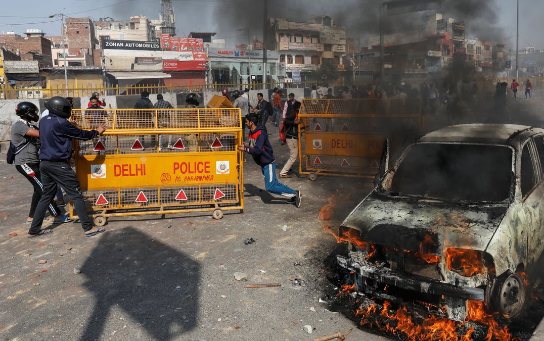 Inde: des emeutes interreligieuses font 20 morts a new delhi