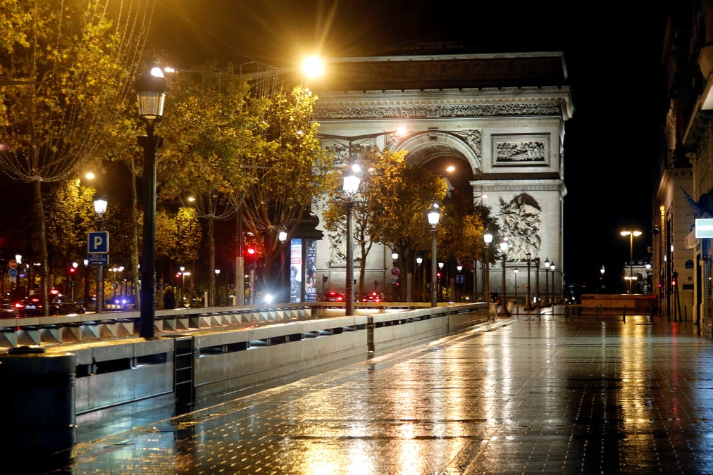 File photo: nightly curfew in paris