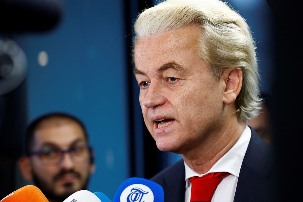 Geert wilders, homme politique neerlandais d'extreme droite et chef du parti pvv