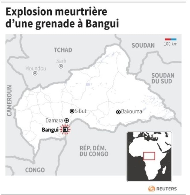 Onze morts dans l'explosion d'une grenade à Bangui