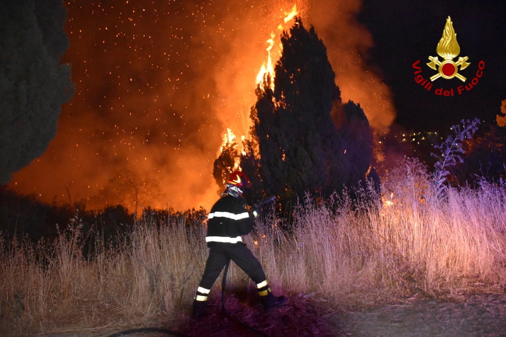 Italie, Sicile, incendies