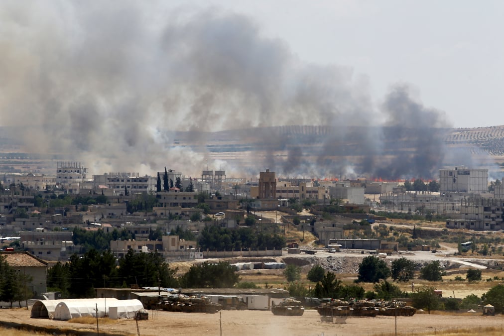 Selon l'osdh, l'offensive de l'ei contre la ville syrienne de kobani a ete repoussee
