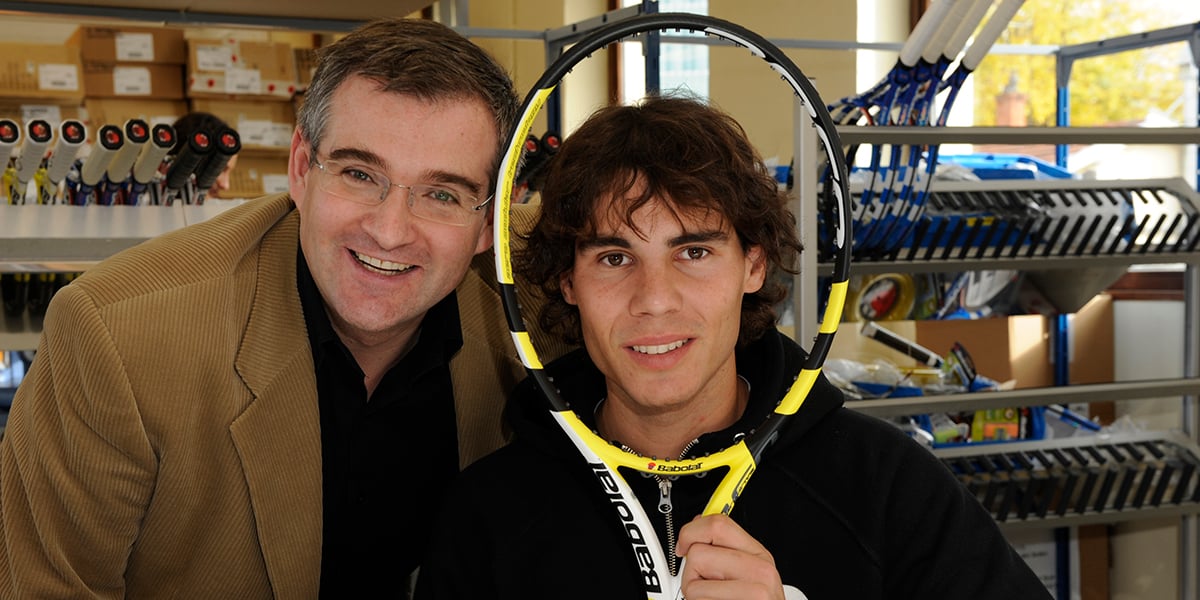 Éric Babolat et Rafael Nadal à Lyon en 2009.