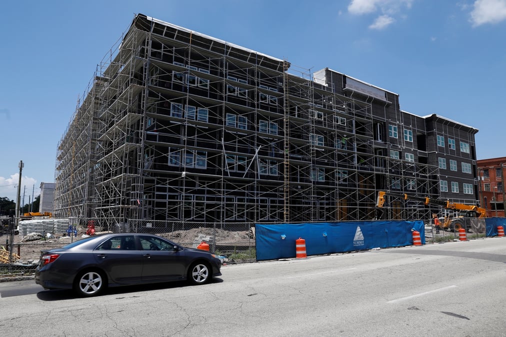 Nouveaux appartements en construction pres du centre-ville de tampa, floride