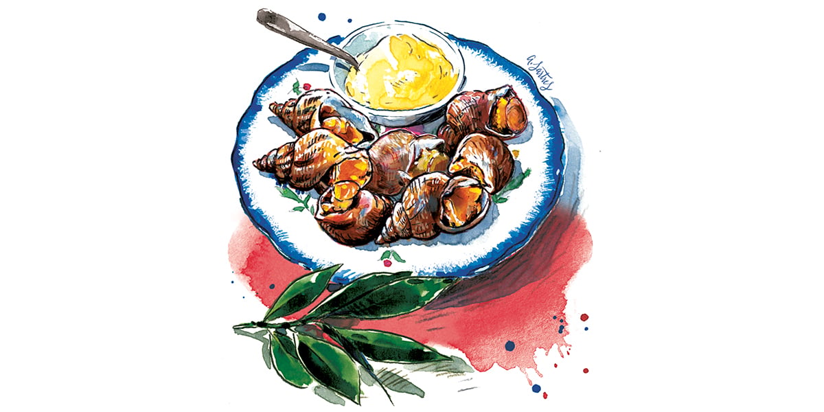Les bulots mayonnaise.