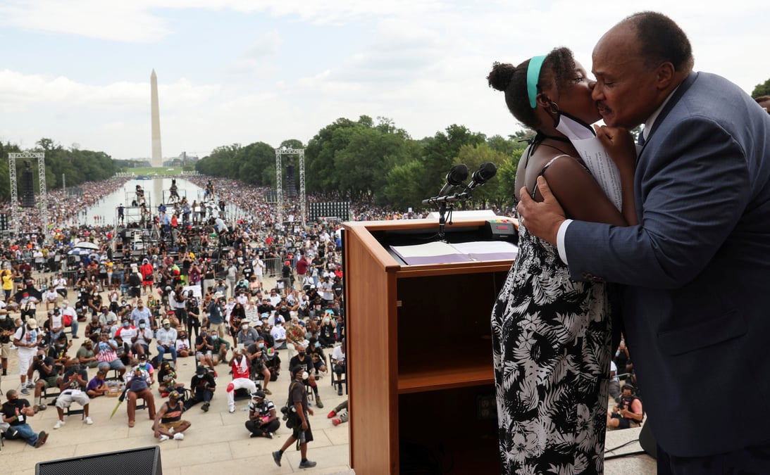Usa: marche contre le racisme a washington pour l'anniversaire du discours de "mlk"