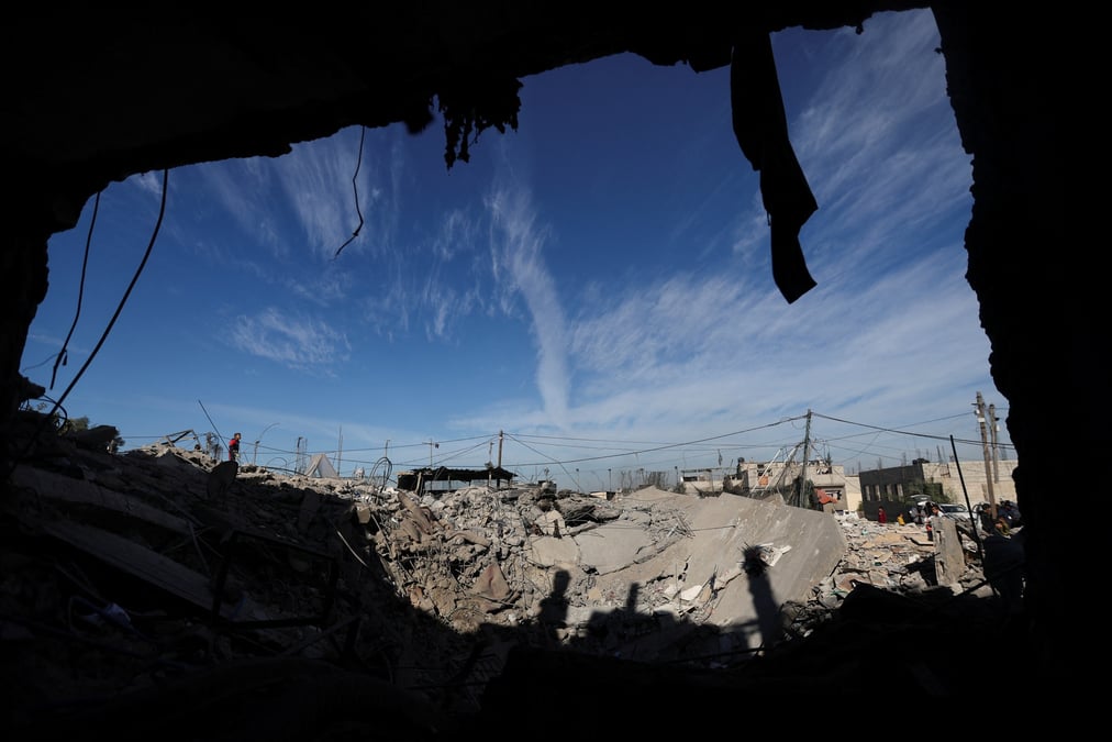 Après une frappe israélienne, à Rafah (DR)