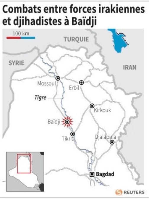 Nouveaux combats entre djihadistes et forces irakiennes à Baïdji