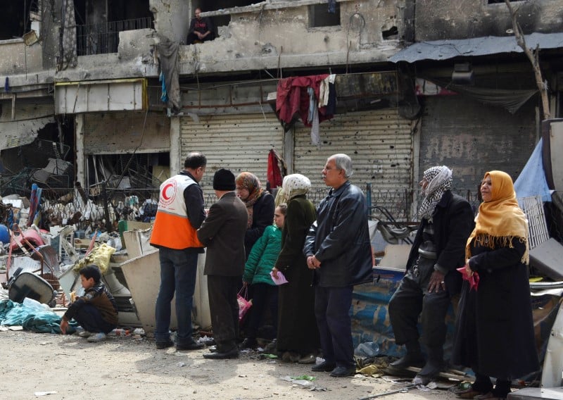 L'ei controle en partie le camp de refugies parlestiniens de yarmouk a damas