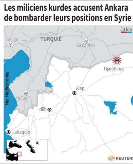 Les miliciens kurdes accusent ankara de bombarder leurs positions en syrie