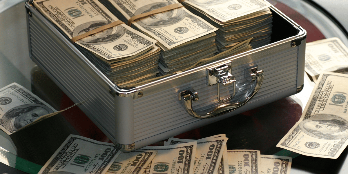argent dollars valise richesse fortune devise