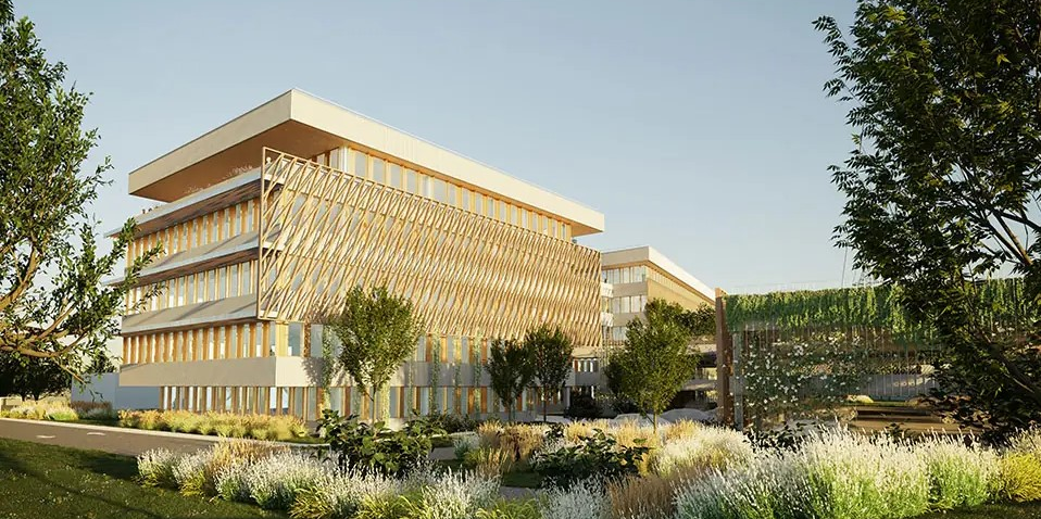 Le programme Madera, développé par Lamotte et dessiné par BLP & Associés, s'étend sur 6.000 m2 à Mérignac. C'est l'une des grosses opérations de bureaux à Bordeaux Métropole cette année avec une livraison prévue cet été.