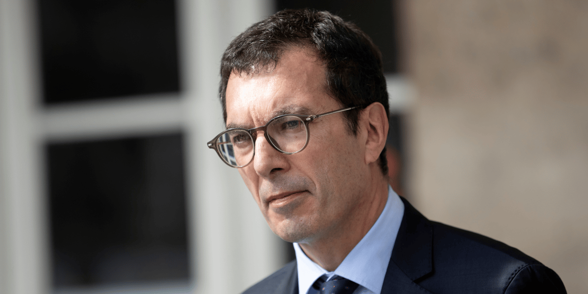 Jean-Pierre Farandou, PDG de la SNCF, à la gare de l'Est à Paris, le 10 mai 2020