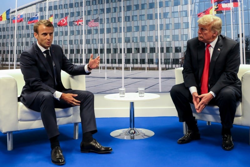 Trump et macron ont discute commerce et securite