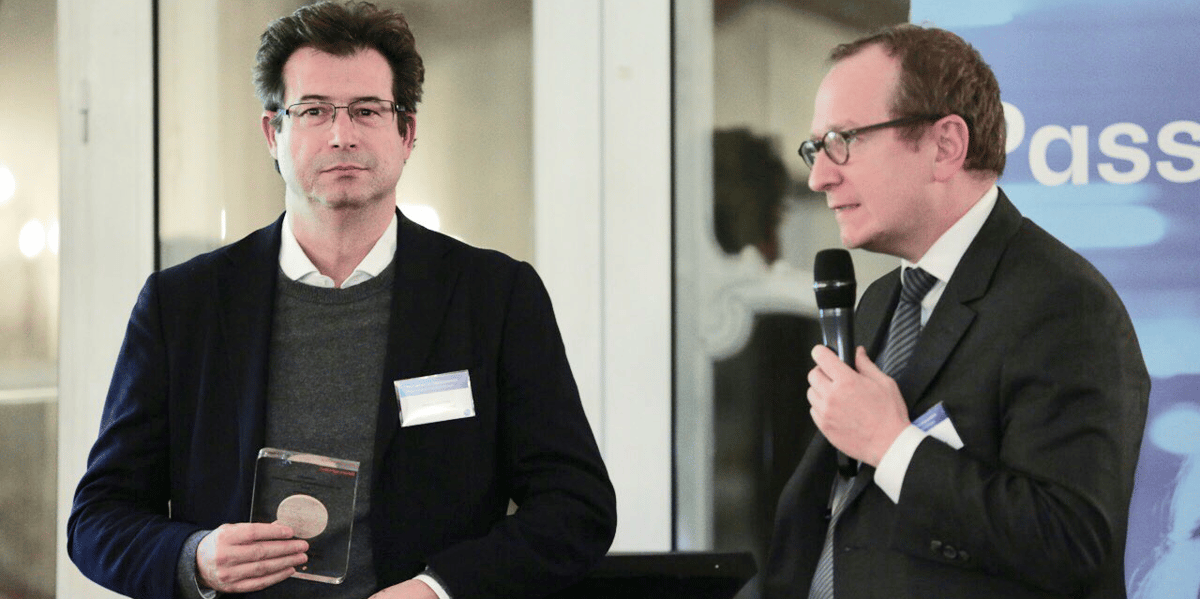 Andrea Bertone, Chief Revenue Officer d'OpenClassrooms, et Laurent Bigorgne, directeur de l'institut Montaigne.