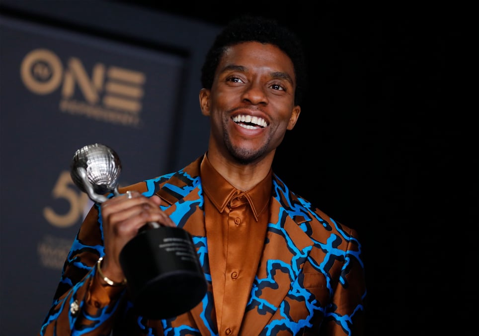 Deces de chadwick boseman, heros du film "black panther", a l'age de 43 ans