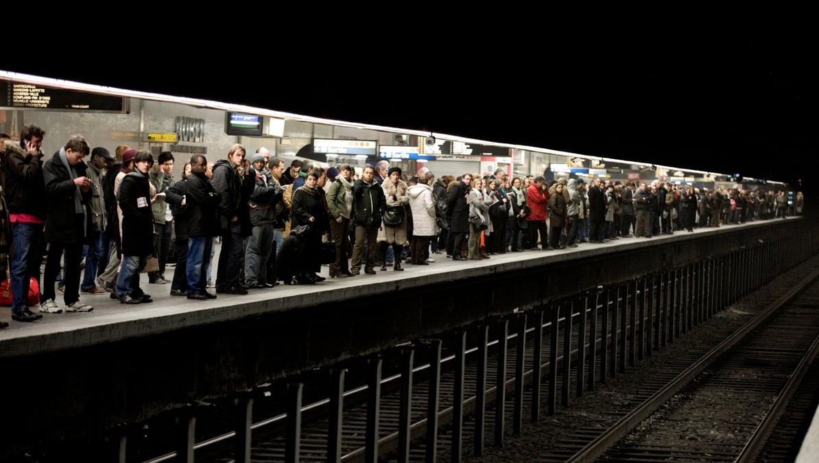 métro, commuters, banlieusards, Paris, transports,