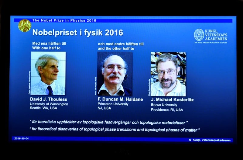 Trois chercheurs d'origine britannique obtiennent le nobel de physique