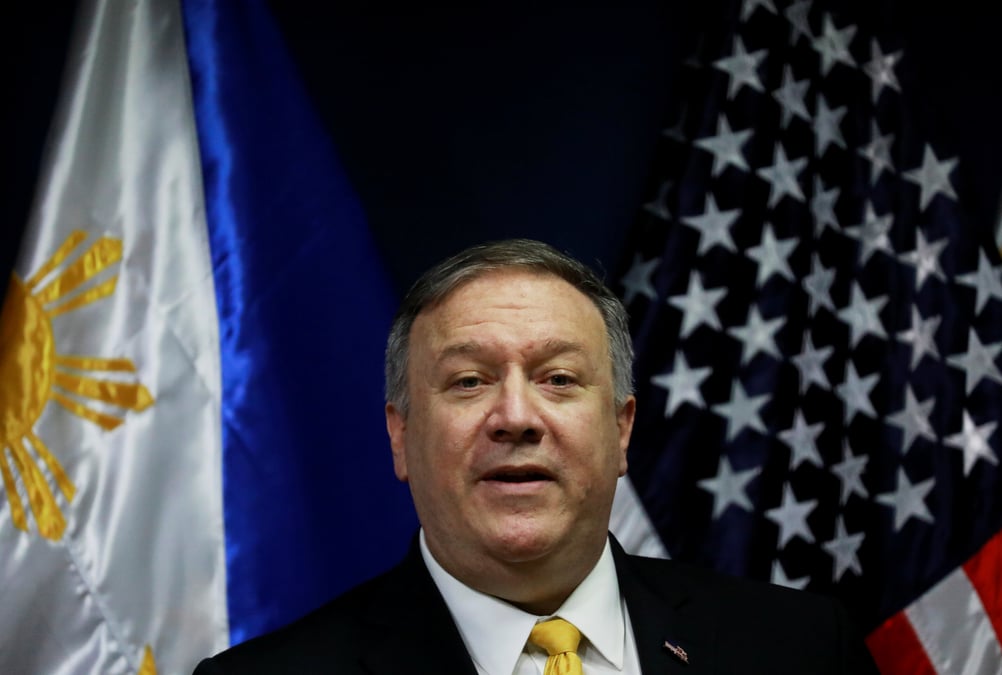 Pompeo reaffirme l'engagement americain aupres des philippines