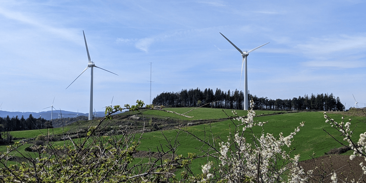 Le parc de Bernagues-Lunas, sur les hauteurs du massif de l’Escandorgue dans l’Hérault, compte sept éoliennes, installées depuis 2016.